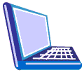 Blue laptop